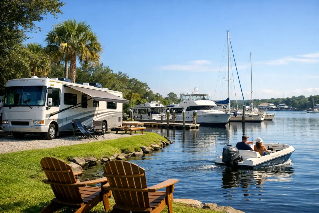 Why Choose an RV Resort With Marina Access